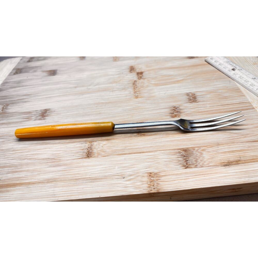 Vintage Modernistic Bakelite  Fork 12”  Switzerland Mid Century Serving Utensil